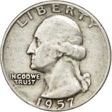 UNITED STATES, Washington Quarter, Quarter, 1957, U.S. Mint, KM #164,...