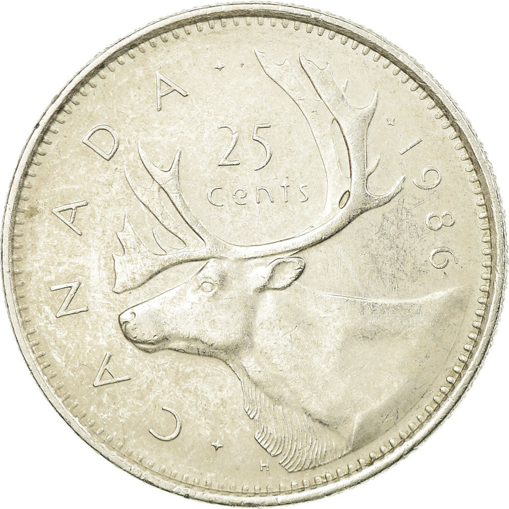 Moneda, Canadá, Elizabeth II, 25 Cents, 1986, Royal Canadian Mint, Ottawa, BC+