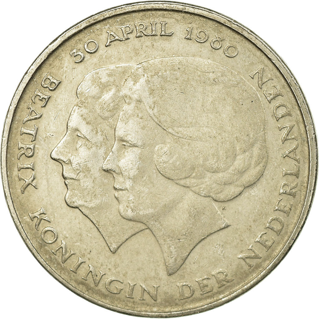 Moeda, Países Baixos, Beatrix, Gulden, 1980, VF(30-35), Níquel, KM:200