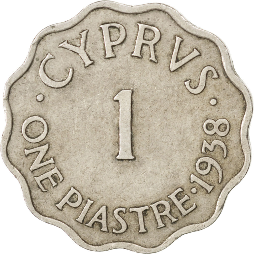 CYPRUS, Piastre, 1938, KM #23, VF(30-35), Copper-Nickel, 5.10