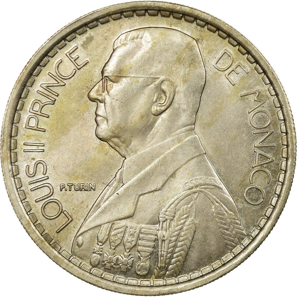 Coin, Monaco, Louis II, 20 Francs, Vingt, 1947, EF(40-45), Copper-nickel
