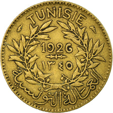 Coin, Tunisia, Anonymous, Franc, 1926, Paris, EF(40-45), Aluminum-Bronze, KM:247