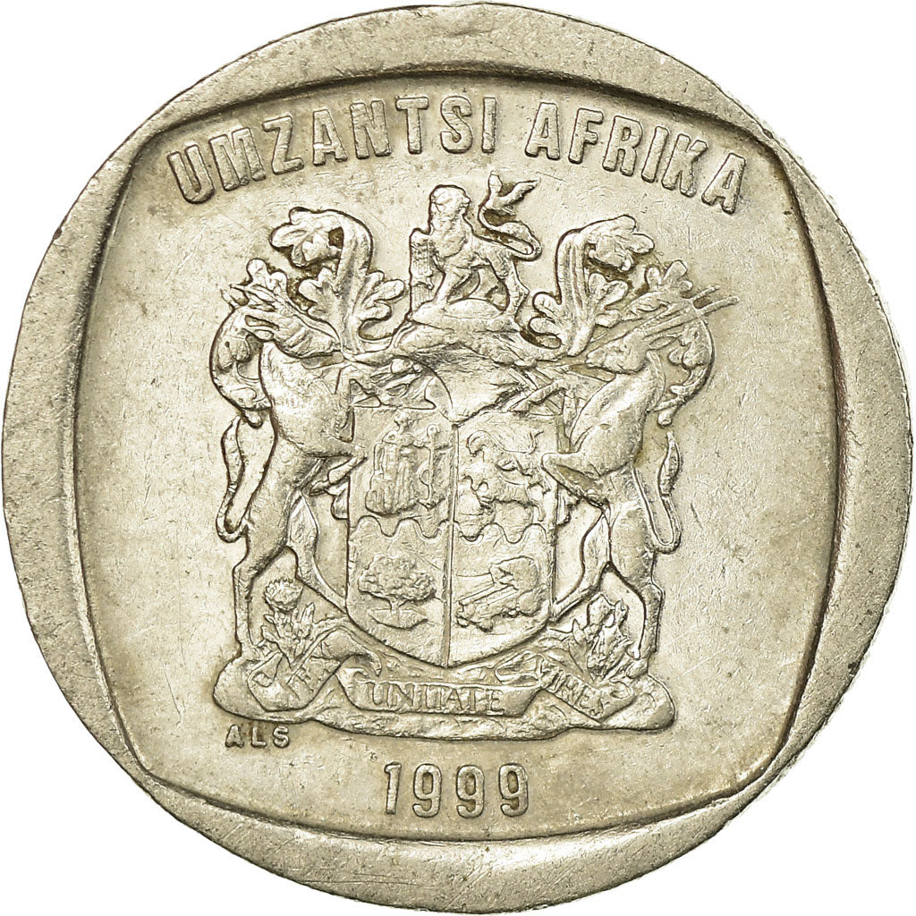 Monnaie, Afrique du Sud, 2 Rand, 1999, TTB, Nickel Plated Copper, KM:165