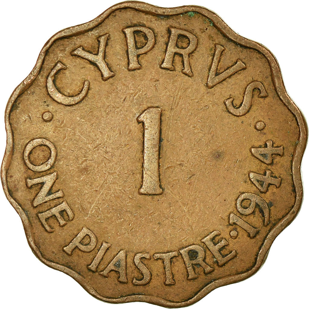 Coin, Cyprus, Piastre, 1944, EF(40-45), Bronze, KM:23a