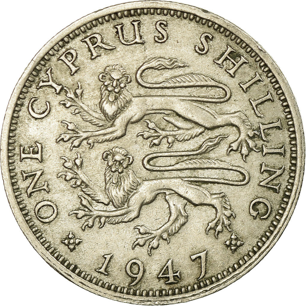 Coin, Cyprus, Shilling, 1947, EF(40-45), Copper-nickel, KM:27