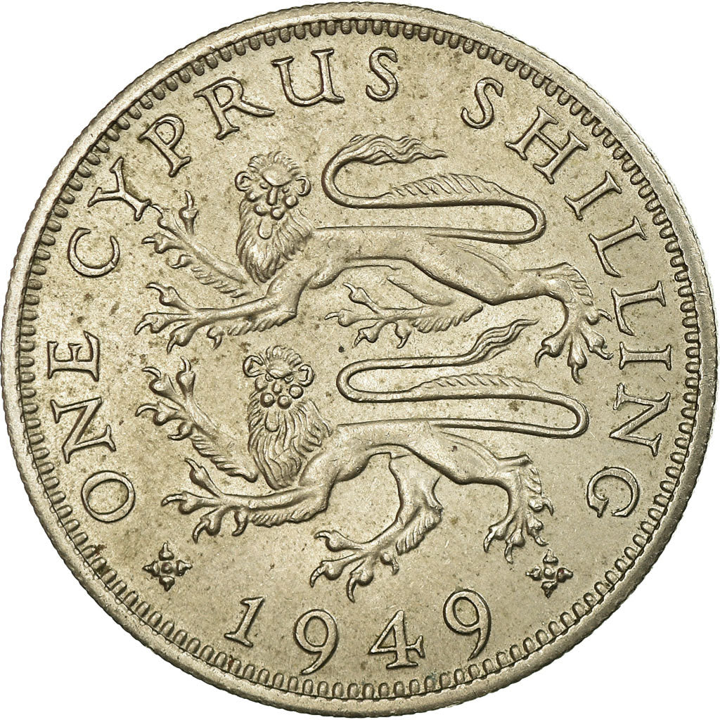 Coin, Cyprus, Shilling, 1949, EF(40-45), Copper-nickel, KM:31
