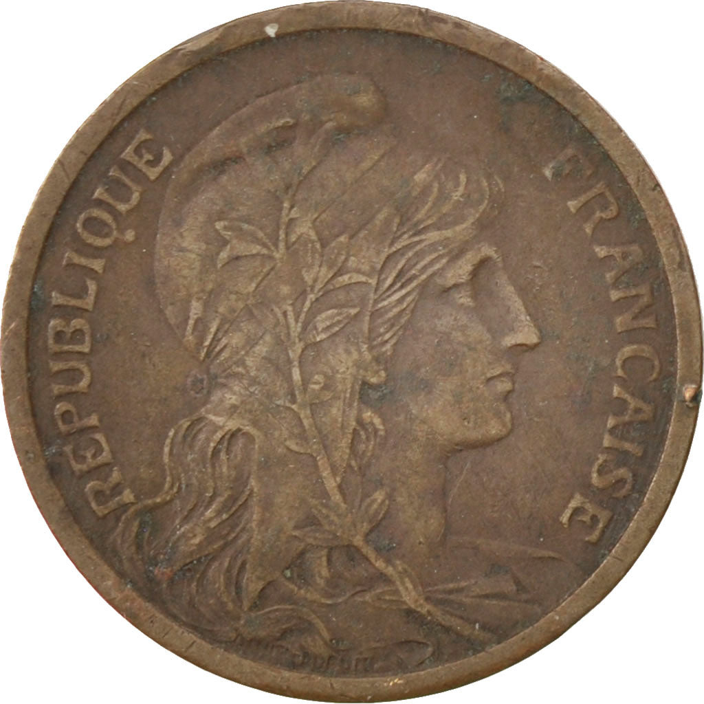 FRANCE, Dupuis, 2 Centimes, 1902, Paris, KM #841, VF(30-35), Bronze, 20.2,...