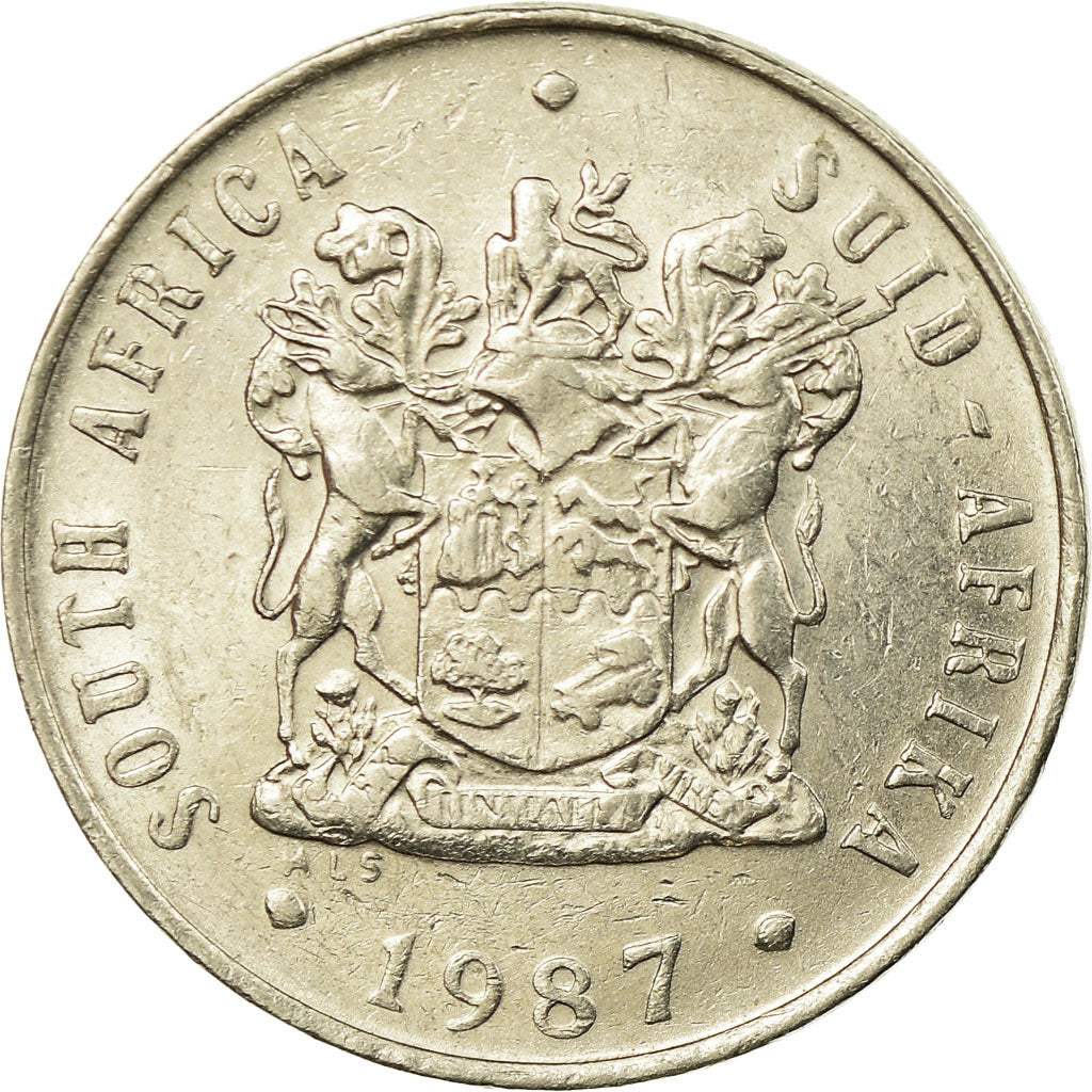 Moneda, Sudáfrica, 10 Cents, 1987, MBC, Níquel, KM:85