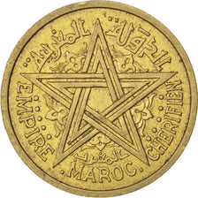 MOROCCO, 2 Francs, 1945, Paris, KM #42, AU(55-58), Aluminum-Bronze, Lecompte...