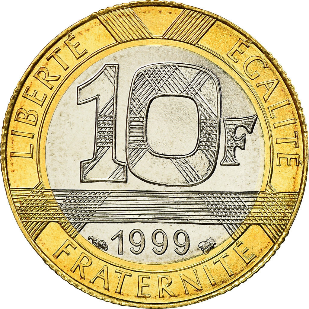 Munten, Frankrijk, Génie, 10 Francs, 1999, Paris, FDC, Aluminum-Bronze