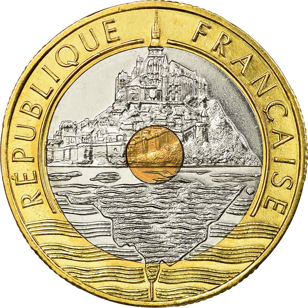 Moeda, França, Mont Saint Michel, 20 Francs, 1999, Paris, MS(65-70)