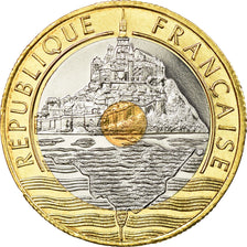 Monnaie, France, Mont Saint Michel, 20 Francs, 2001, Paris, FDC, Tri-Metallic