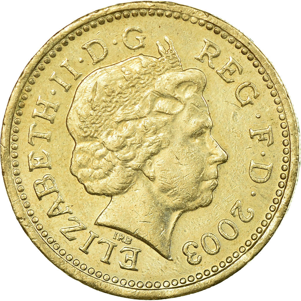 Coin, Great Britain, Elizabeth II, Pound, 2003, EF(40-45), Nickel-brass, KM:993