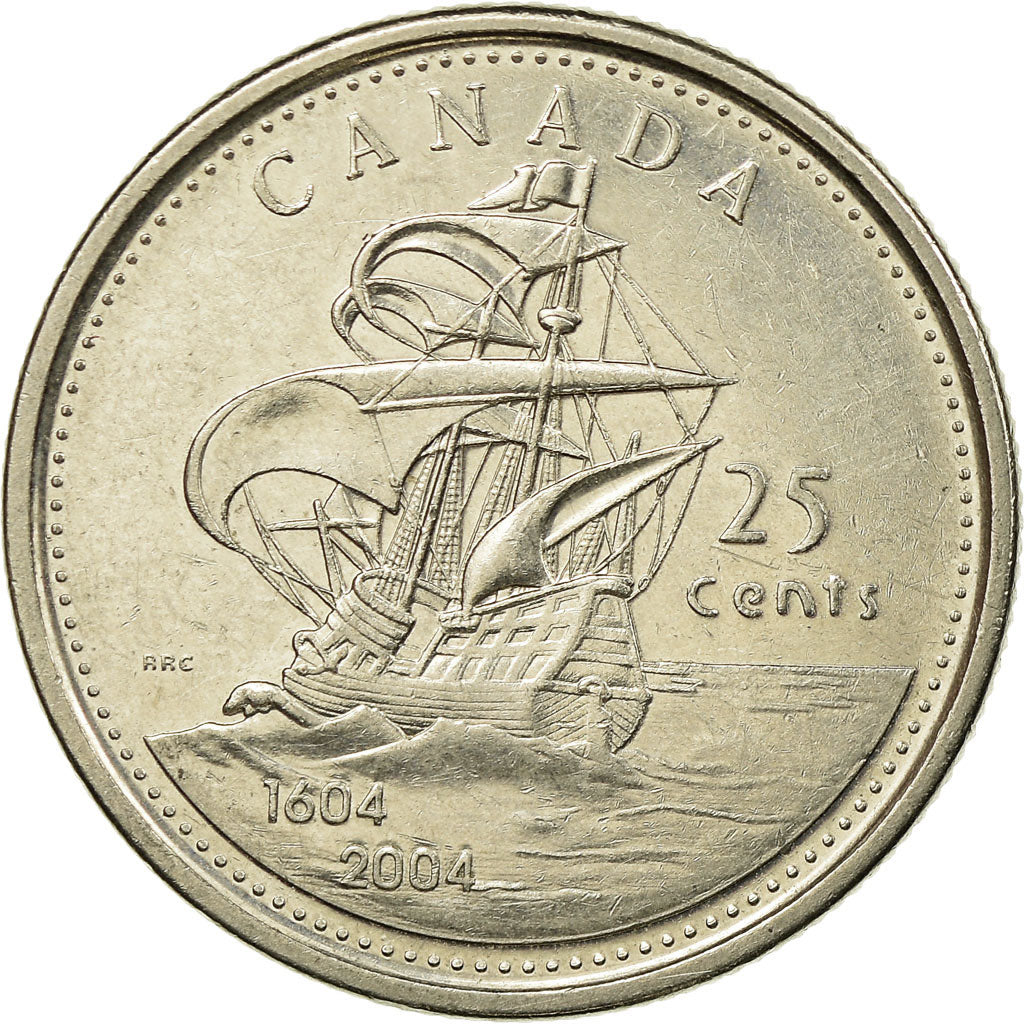 Coin, Canada, Elizabeth II, 25 Cents, 2004, Royal Canadian Mint, EF(40-45)