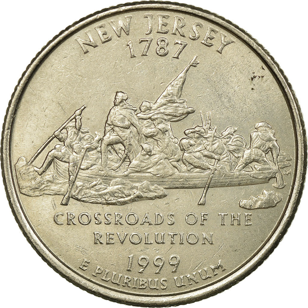 Coin, United States, New Jersey, Quarter, 1999, U.S. Mint, Philadelphia