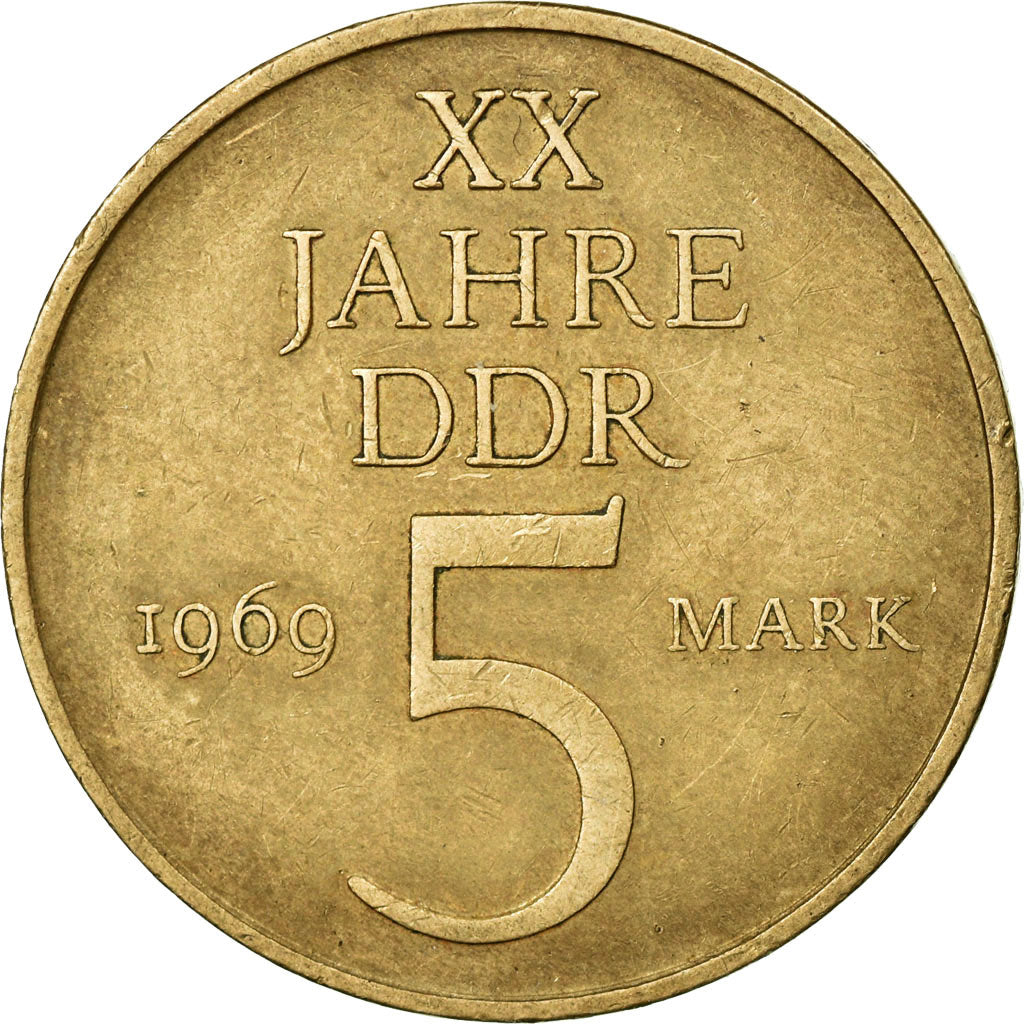 Coin, GERMAN-DEMOCRATIC REPUBLIC, 5 Mark, 1969, EF(40-45), Nickel-Bronze