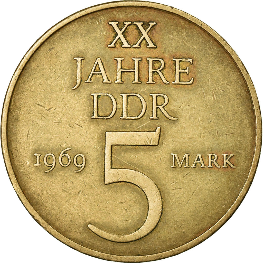 Coin, GERMAN-DEMOCRATIC REPUBLIC, 5 Mark, 1969, EF(40-45), Nickel-Bronze