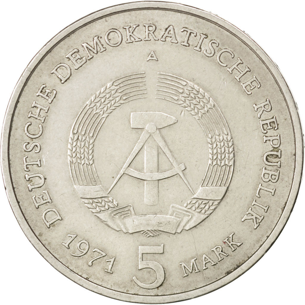 GERMAN-DEMOCRATIC REPUBLIC, 5 Mark, 1971, Berlin, KM #29, EF(40-45),...
