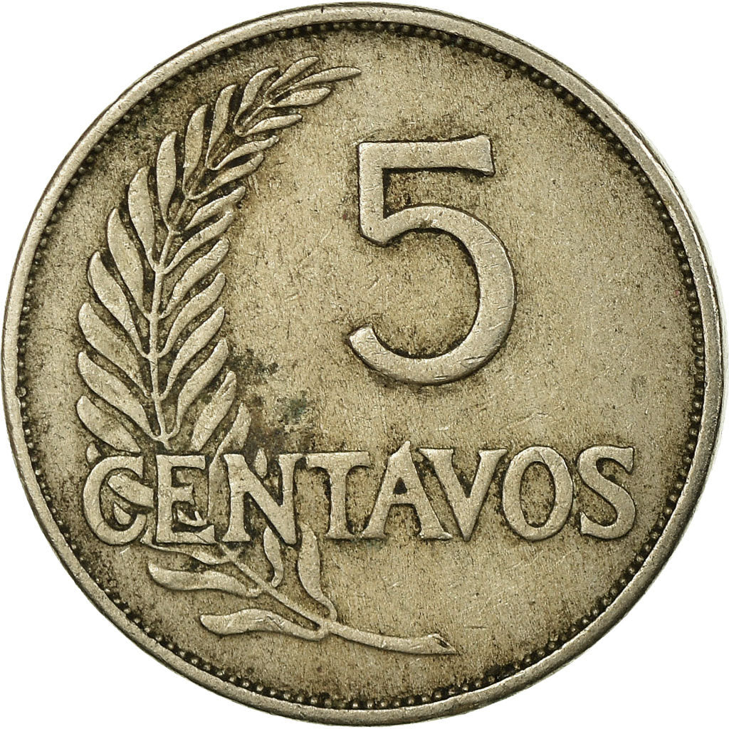 Coin, Peru, 5 Centavos, 1934, London, EF(40-45), Copper-nickel, KM:213.2