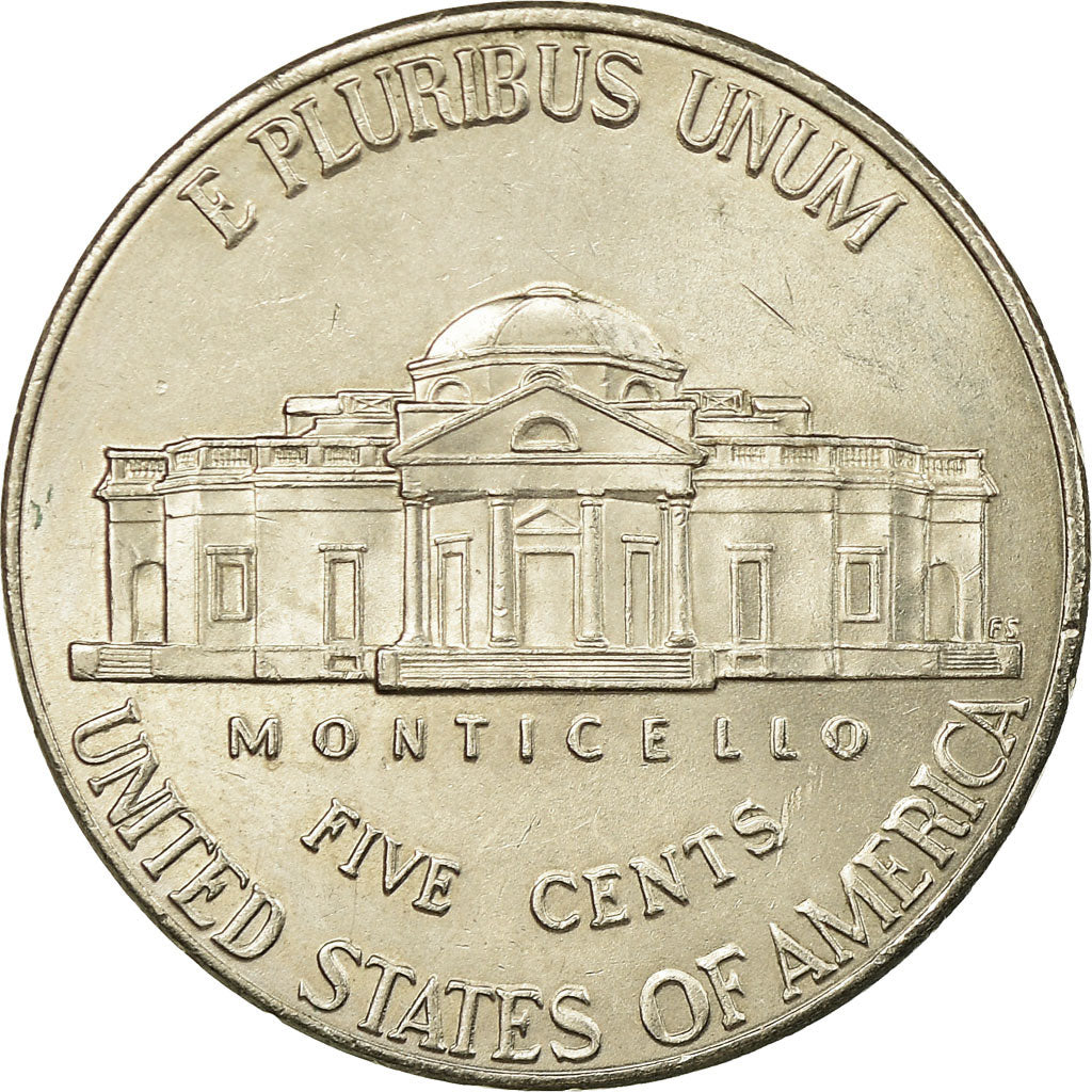 Moneta, USA, Jefferson large facing portrait - Enhanced Monticello Reverse, 5