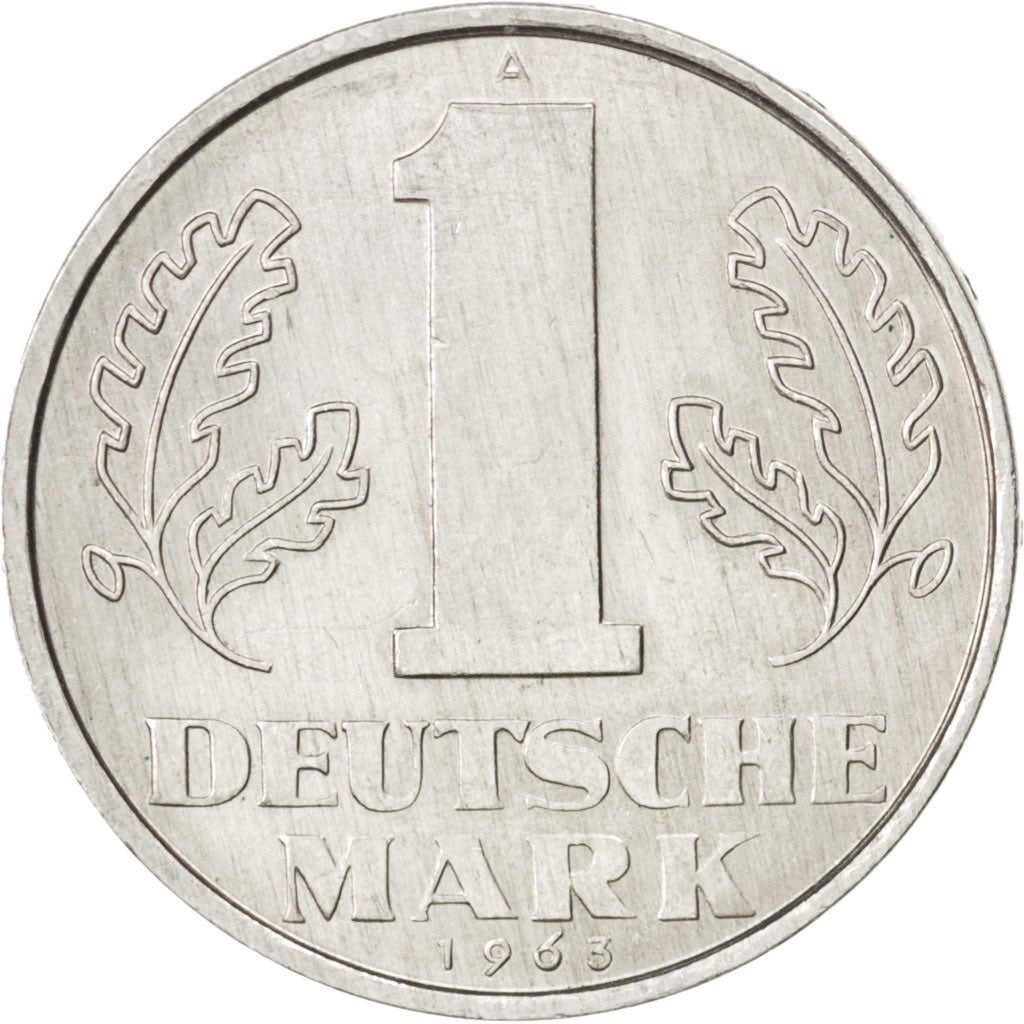 GERMAN-DEMOCRATIC REPUBLIC, Mark, 1963, Berlin, KM #13, AU(50-53), Aluminum,...