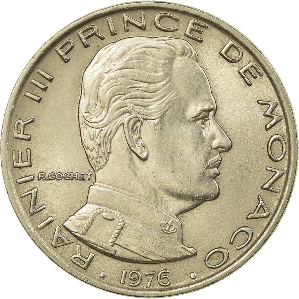 Moneda, Mónaco, Rainier III, Franc, 1976, EBC, Níquel, KM:140