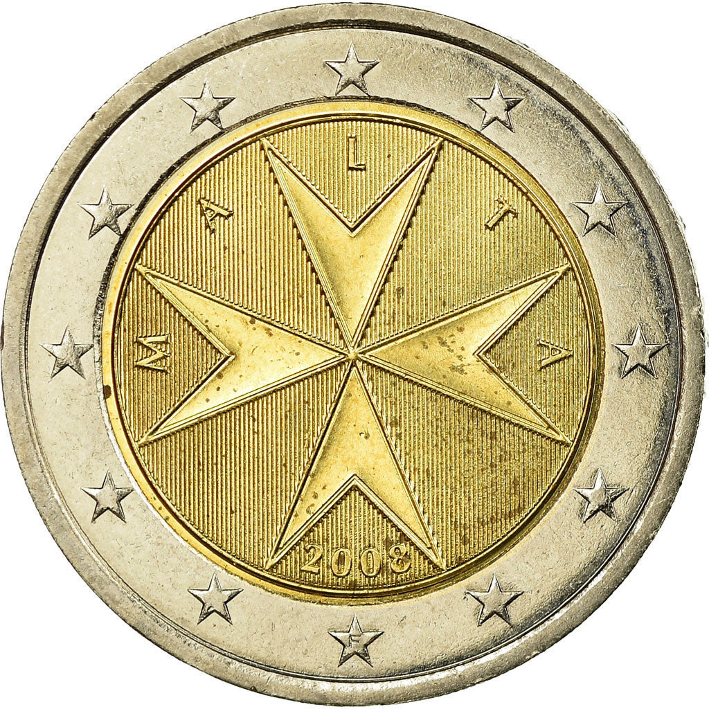 Malta, 2 Euro, 2008, MS(63), Bi-Metallic, KM:132