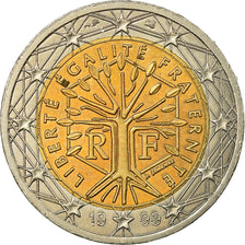 France, 2 Euro, 1999, MS(60-62), Bi-Metallic, KM:1289