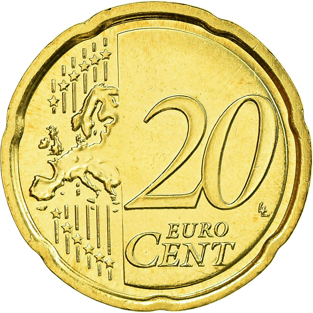CITTÀ DEL VATICANO, 20 Euro Cent, 2008, SPL, Ottone, KM:386