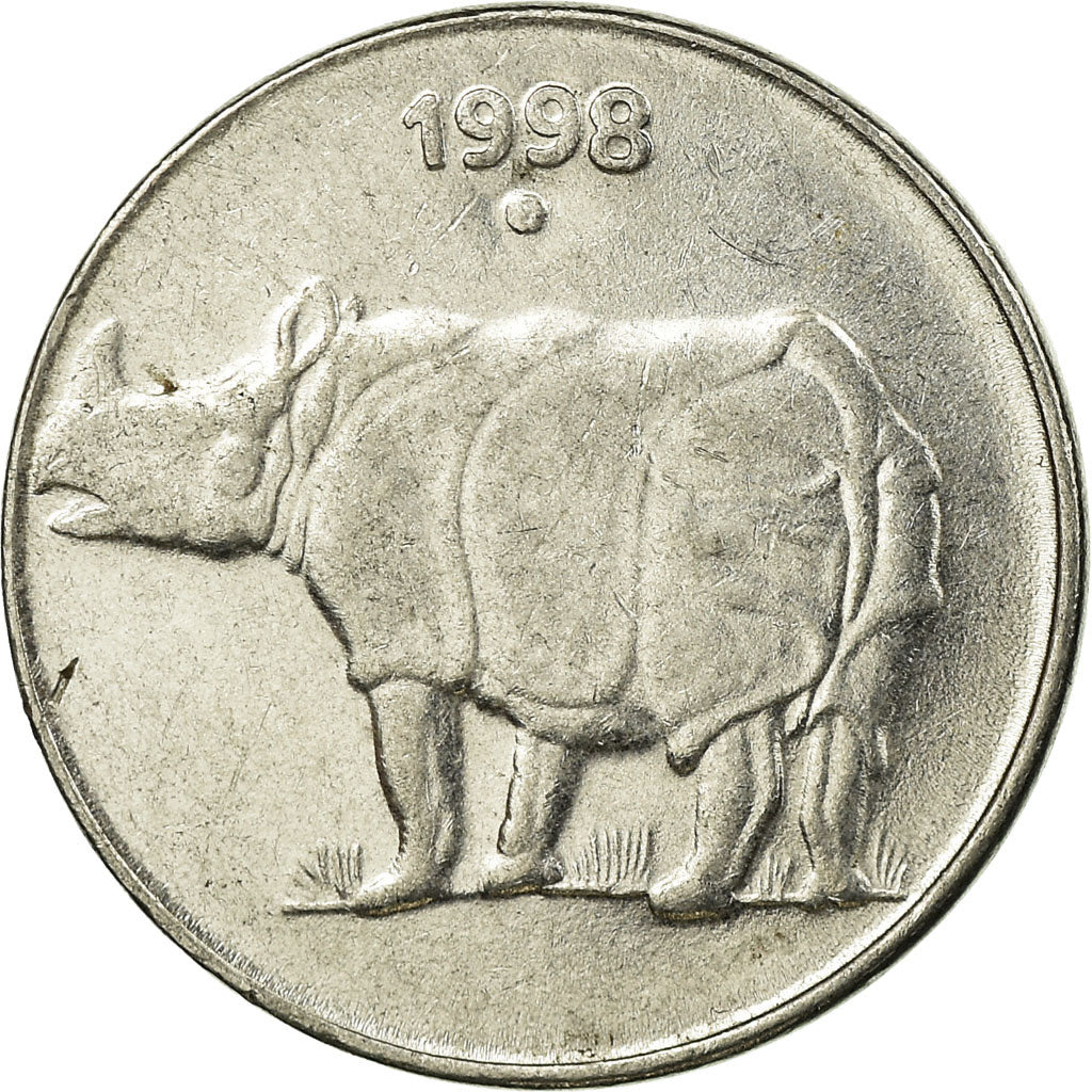 Münze, INDIA-REPUBLIC, 25 Paise, 1998, VZ, Stainless Steel, KM:54