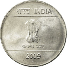 Coin, INDIA-REPUBLIC, 2 Rupees, 2009, AU(55-58), Stainless Steel, KM:327
