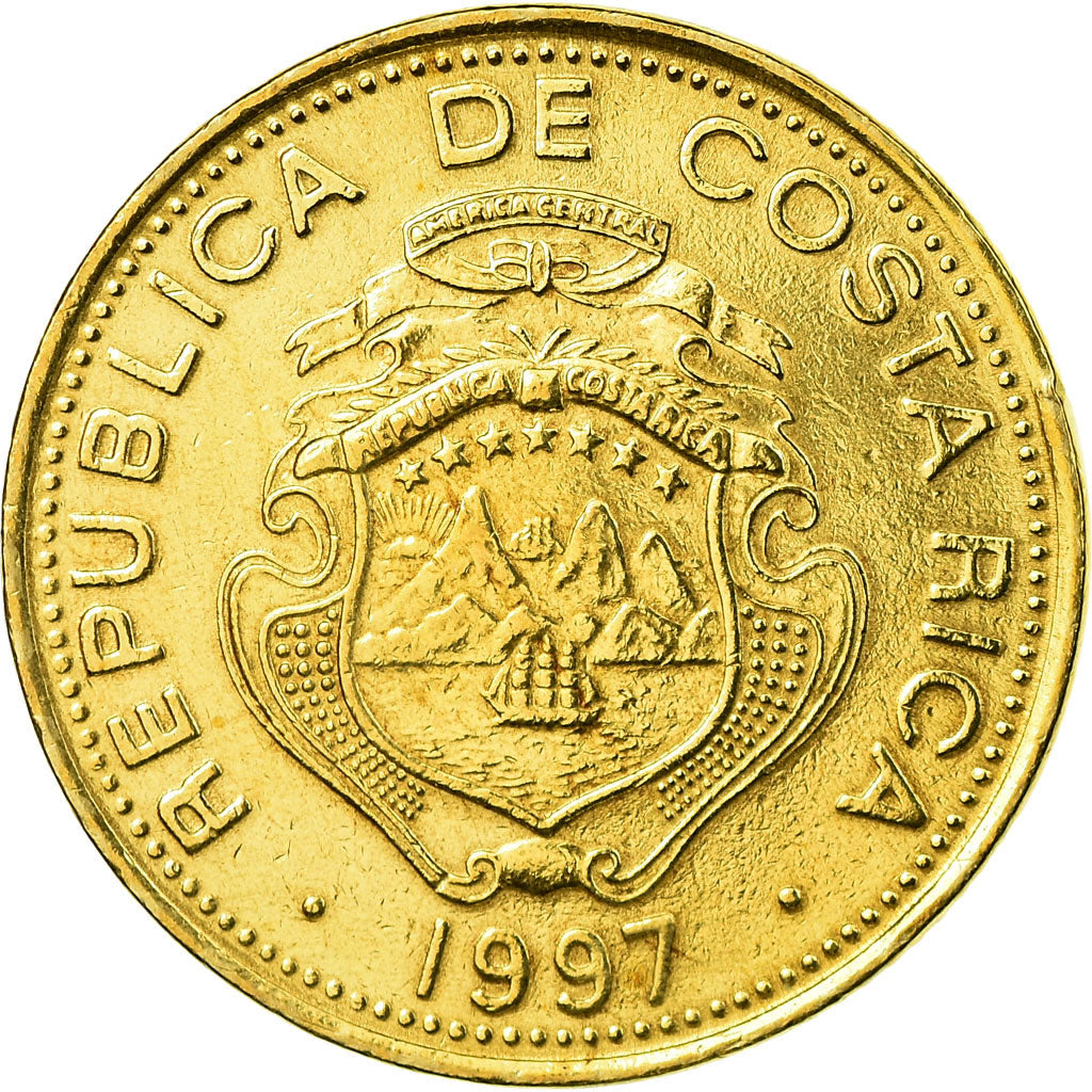 Coin, Costa Rica, 100 Colones, 1997, MS(63), Brass, KM:230a
