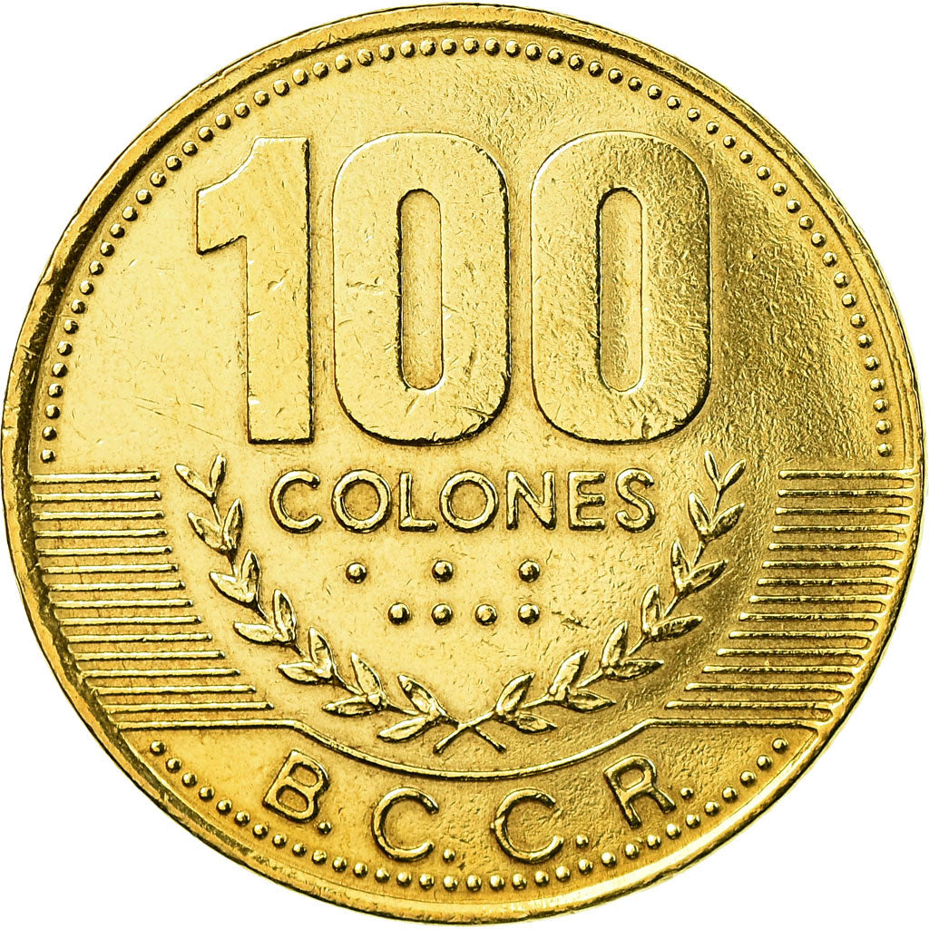 Coin, Costa Rica, 100 Colones, 1997, MS(63), Brass, KM:230a