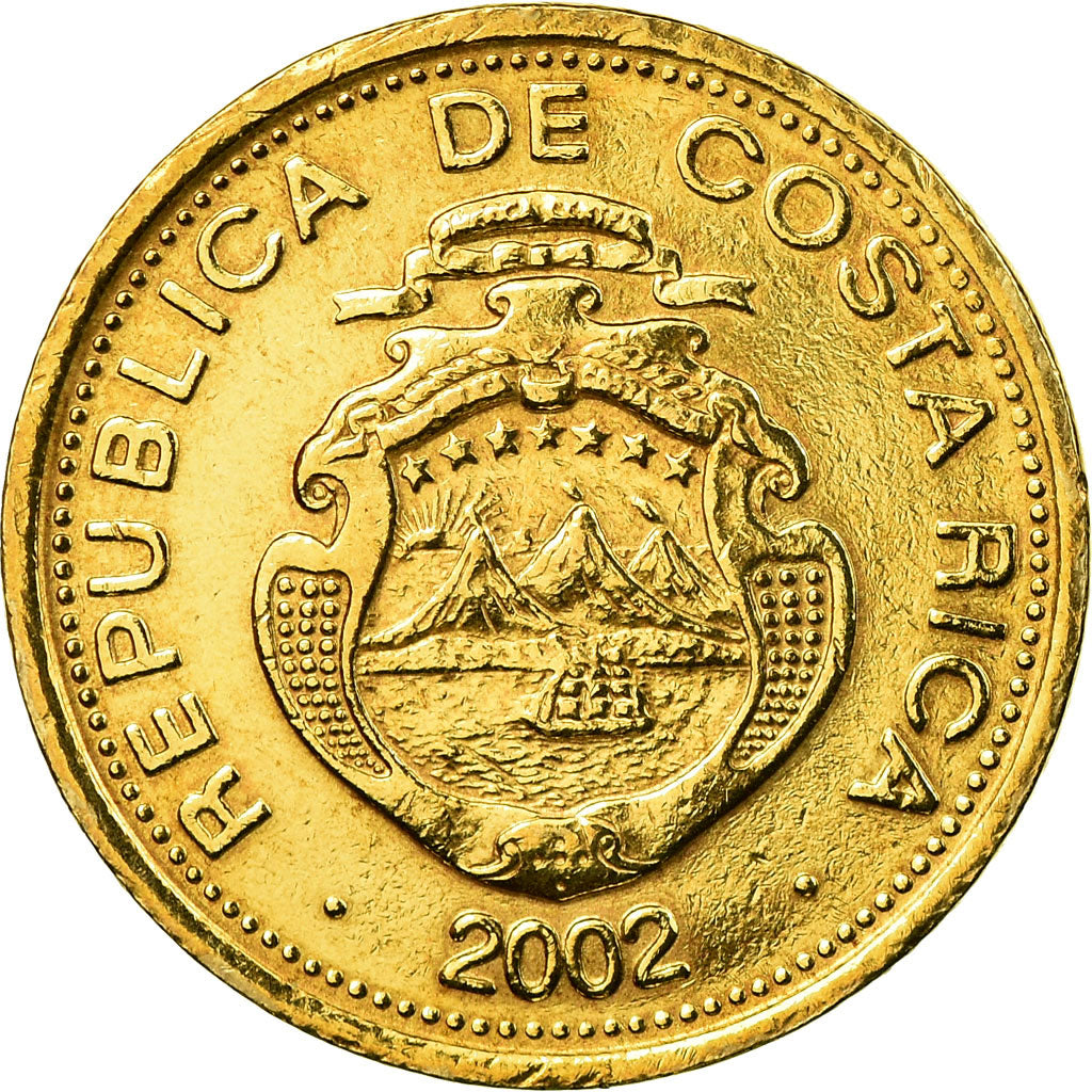 Moeda, Costa Rica, 10 Colones, 2002, MS(63), Latão, KM:228.2