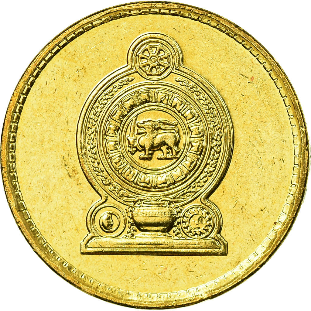 Coin, Sri Lanka, 5 Rupees, 2011, MS(63), Brass plated steel, KM:148.2a