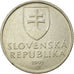 Monnaie, Slovaquie, 5 Koruna, 1993, SUP, Nickel plated steel, KM:14