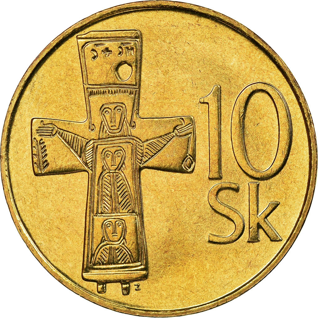 Munten, Slowakije, 10 Koruna, 2003, PR, Aluminum-Bronze, KM:11