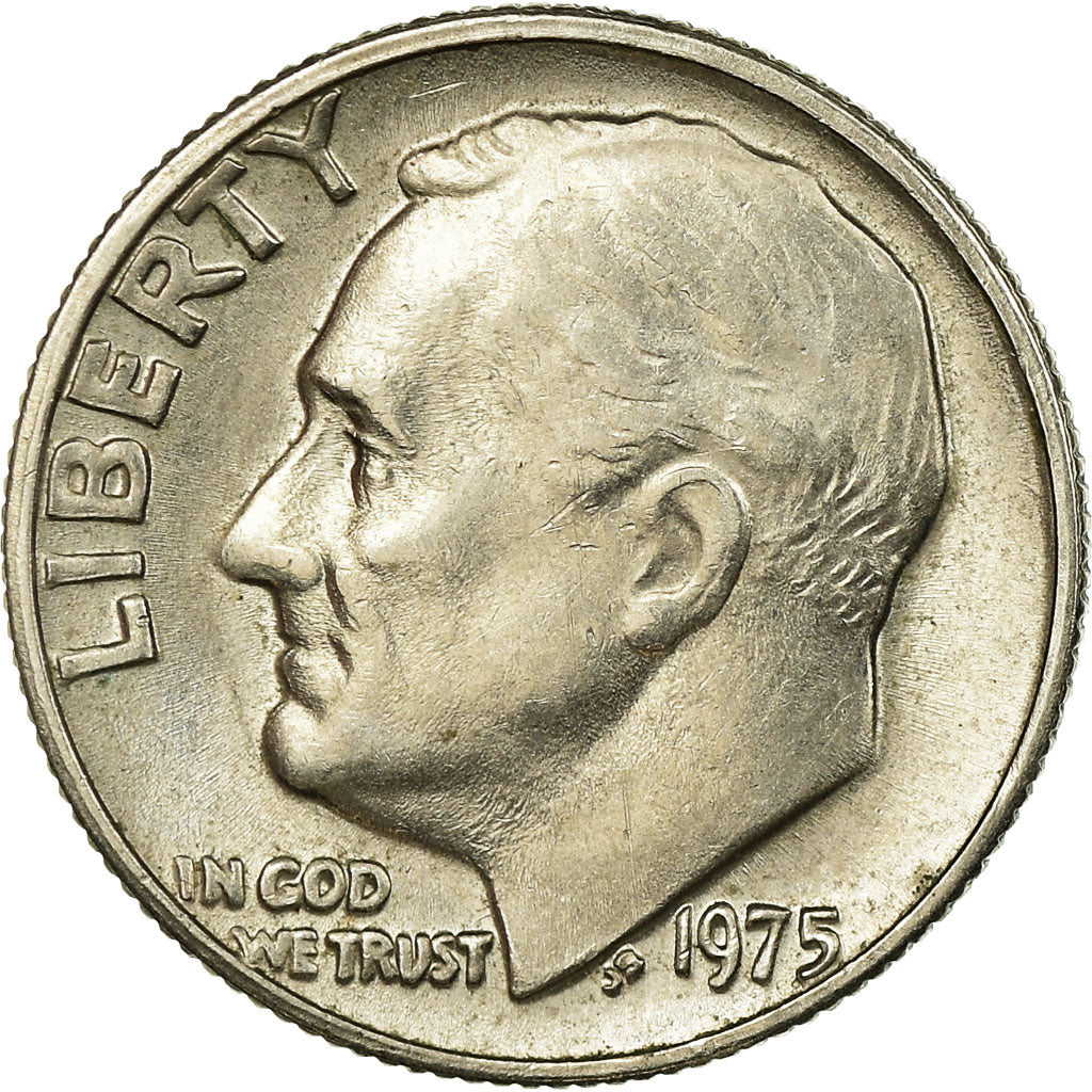 Coin, United States, Roosevelt Dime, Dime, 1975, U.S. Mint, Philadelphia