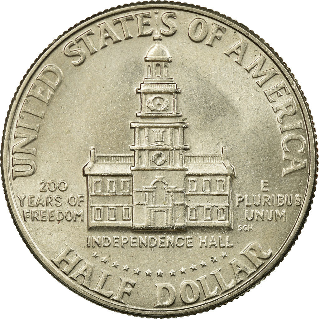 Coin, United States, Kennedy Half Dollar, Half Dollar, 1976, U.S. Mint