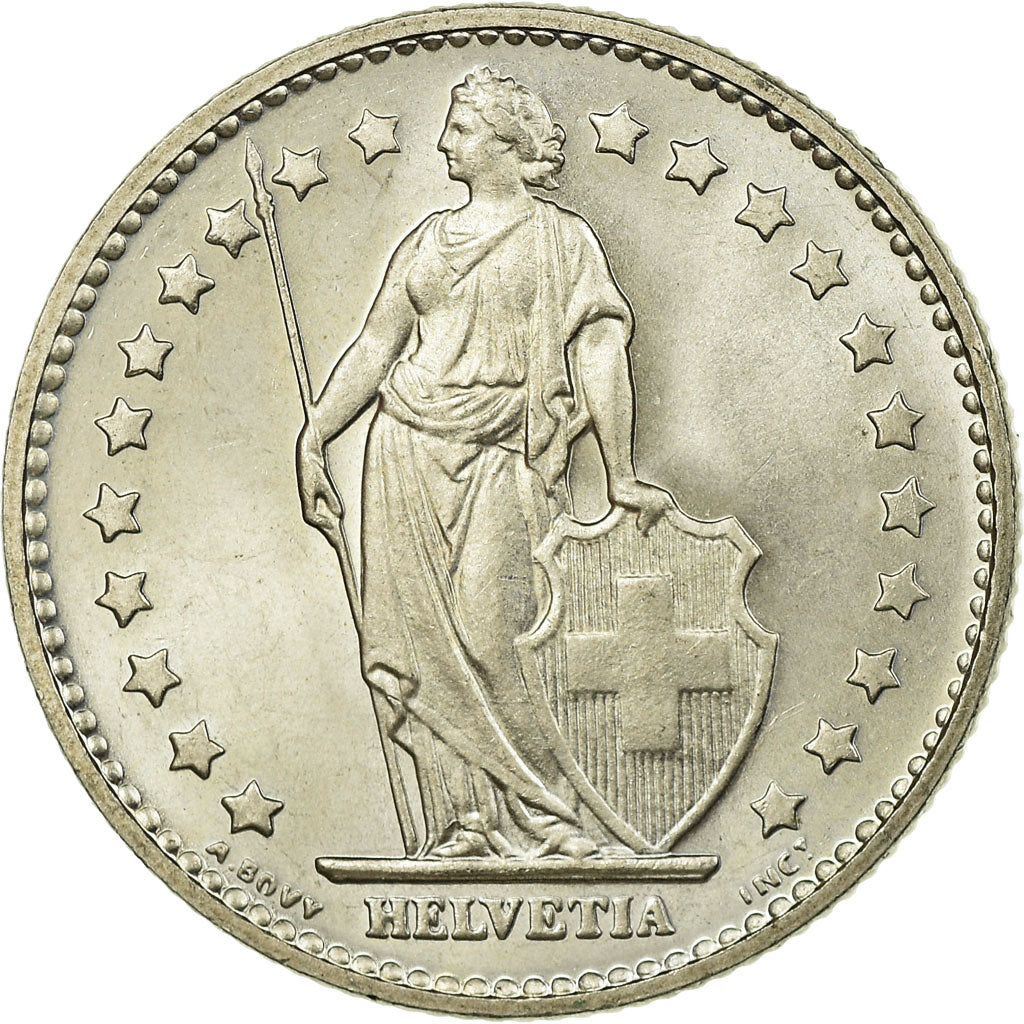 Coin, Switzerland, Franc, 1974, Bern, MS(63), Copper-nickel, KM:24a.1