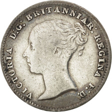 GREAT BRITAIN, 3 Pence, 1850, KM #730, VF(30-35), Silver, 1.37