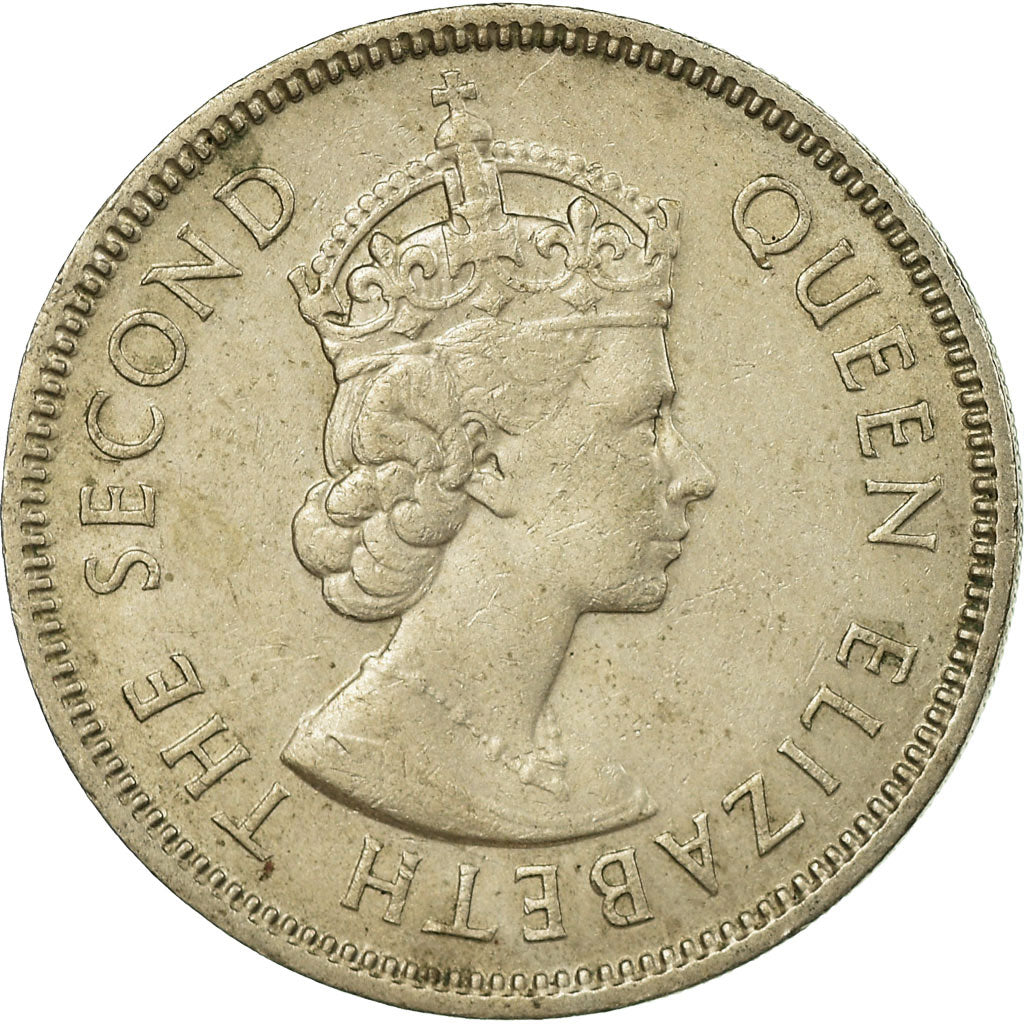 Munten, Hong Kong, Elizabeth II, 50 Cents, 1968, ZF, Copper-nickel, KM:30.1