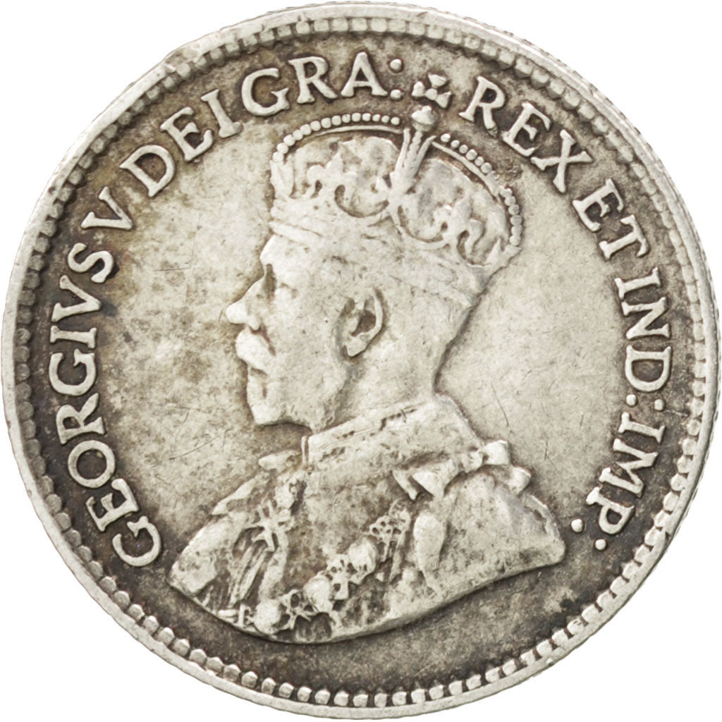 CANADA, 5 Cents, 1918, Royal Canadian Mint, KM #22, EF(40-45), Silver, 15.5,...