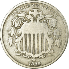 Münze, Vereinigte Staaten, Shield Nickel, 5 Cents, 1869, U.S. Mint