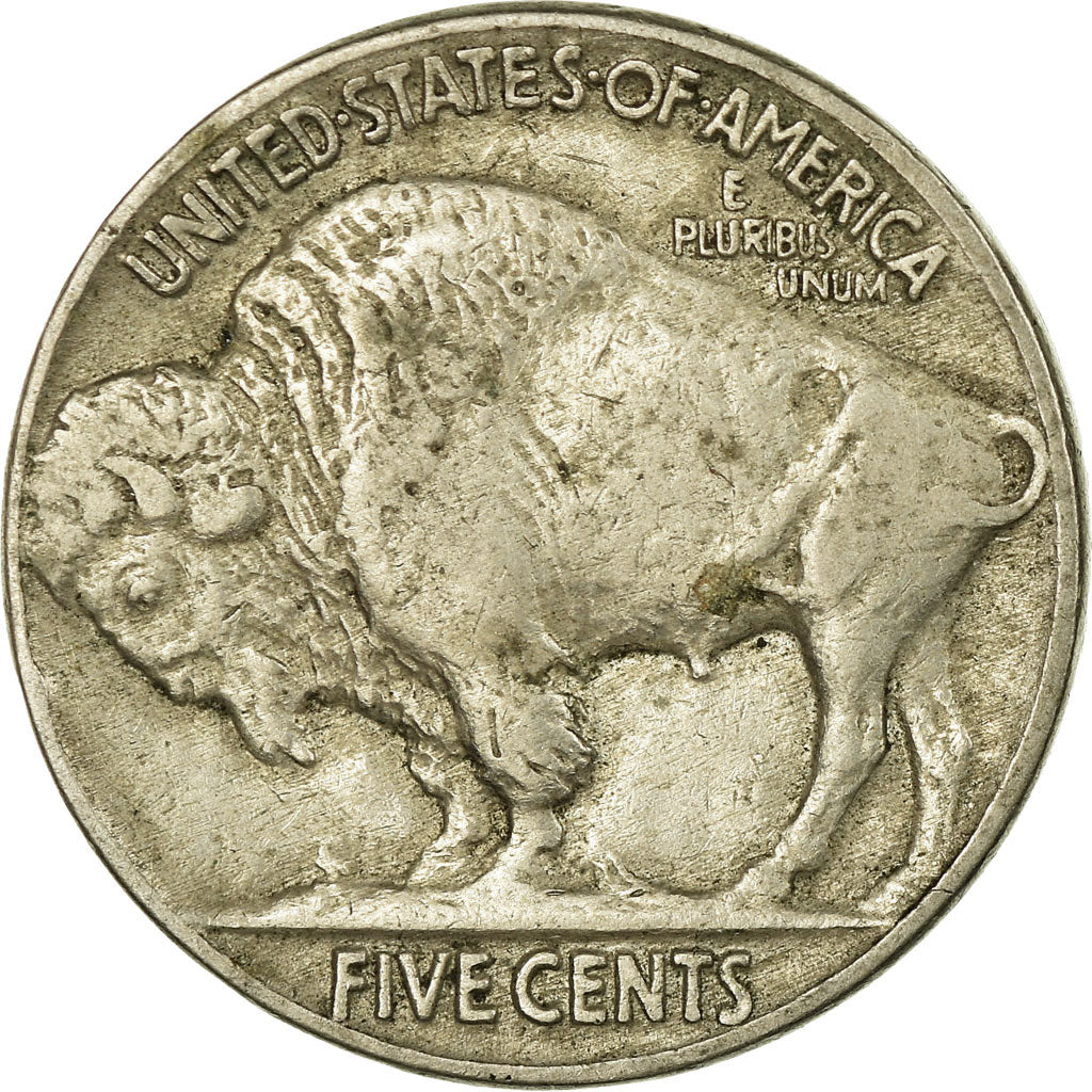 Coin, United States, Buffalo Nickel, 5 Cents, 1937, U.S. Mint, Philadelphia