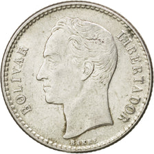 VENEZUELA, 50 Centimos, 1954, Philadelphia, KM #36, MS(60-62), Silver, 18, 2.47