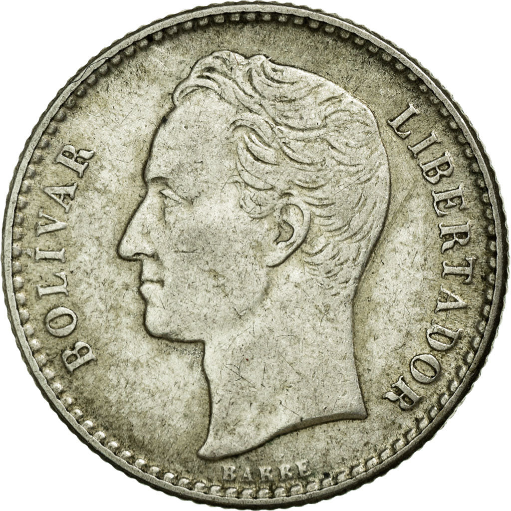 Coin, Venezuela, 50 Centimos, 1954, Philadelphia, AU(50-53), Silver, KM:36