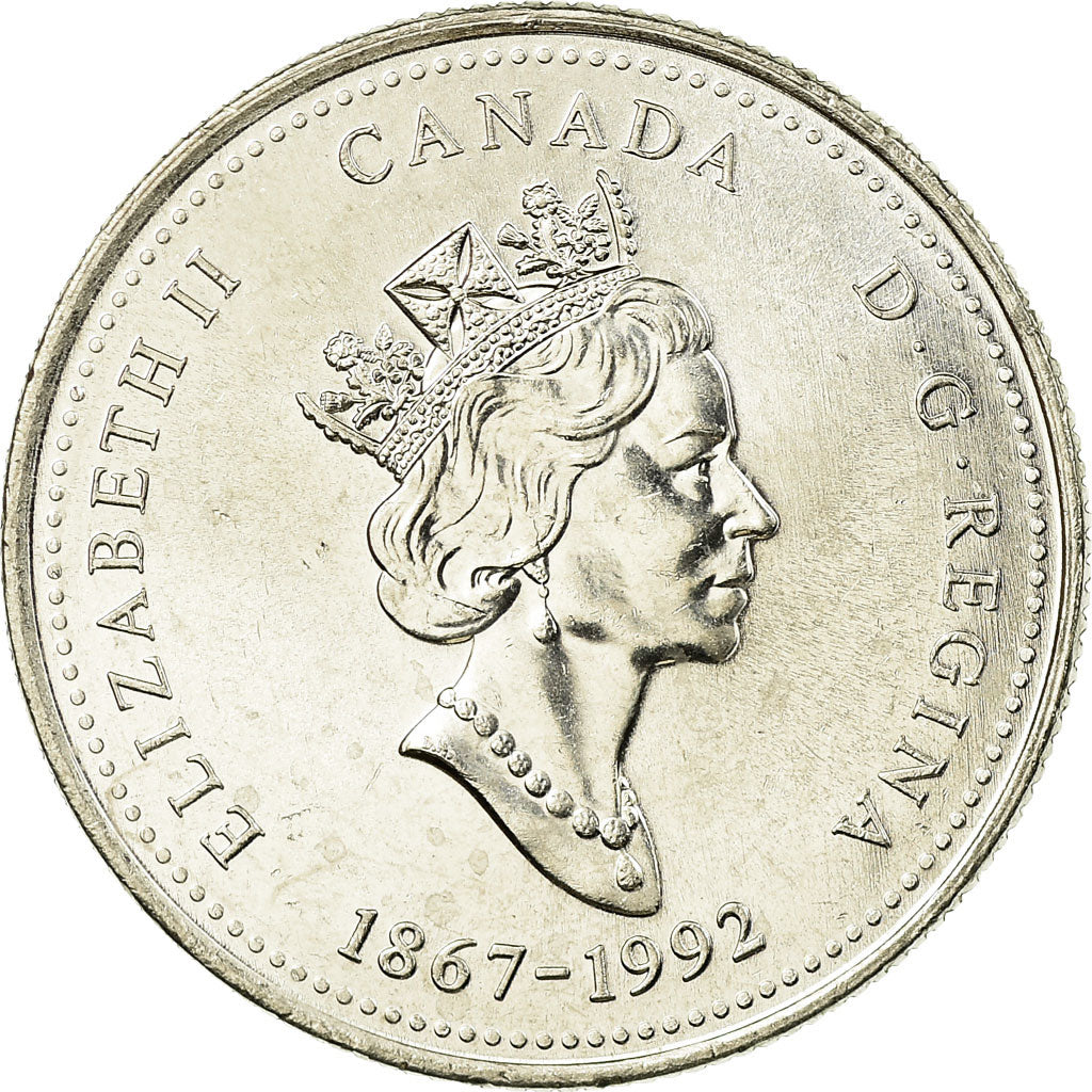 Moneta, Canada, Elizabeth II, Manitoba, 25 Cents, 1992, Royal Canadian Mint