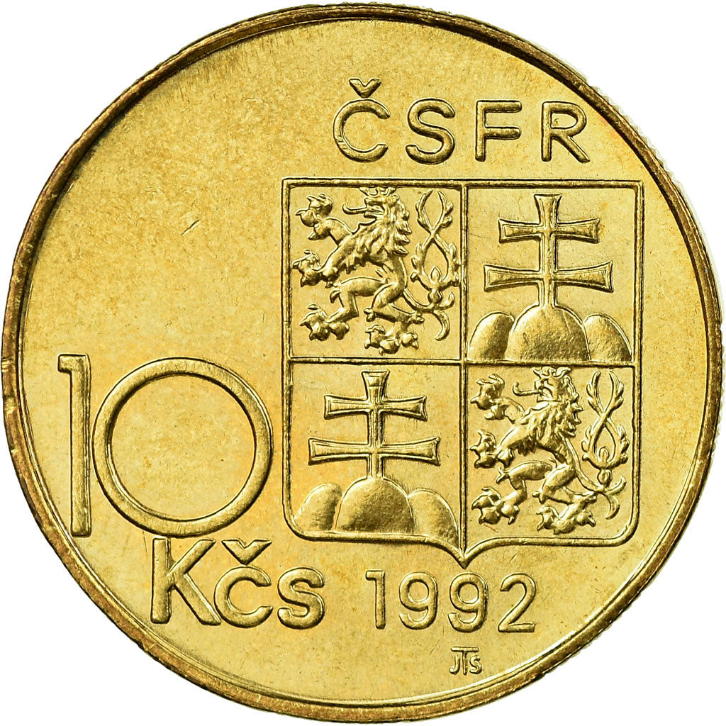 Monnaie, Tchécoslovaquie, 10 Korun, 1992, SUP, Nickel-Bronze, KM:159