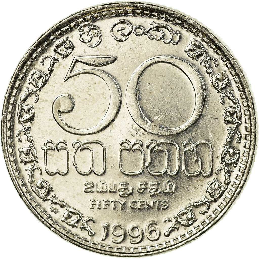 Munten, Sri Lanka, 50 Cents, 1996, PR, Nickel plated steel, KM:135.2a